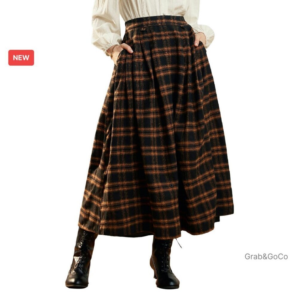 High Waist Long Skirt with Pockets Transformable Two-Way Wearing Elegant